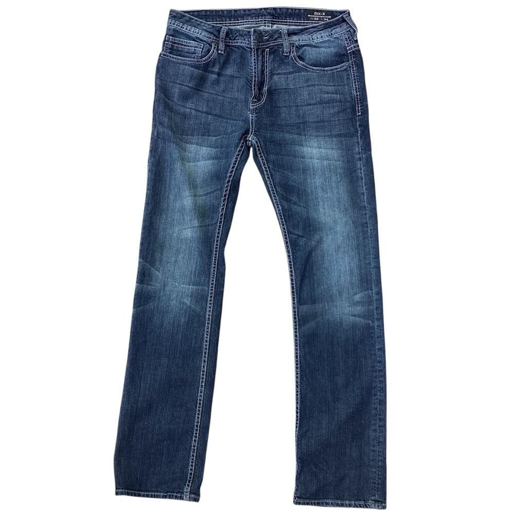BUFFALO Six-X Slim Straight Jeans 33x34 Stretch